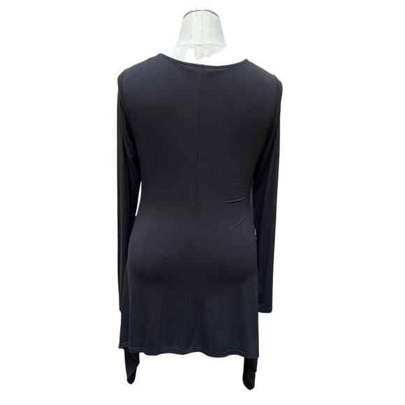 Killstar Repent Long Sleeve Asymmetric Hem Tunic Women's Size XL Black - Picture 2 of 4